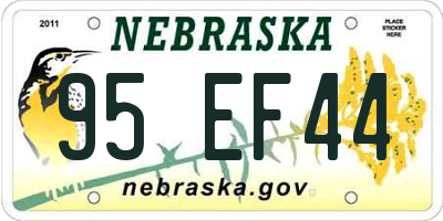 NE license plate 95EF44