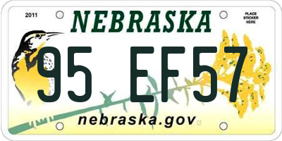 NE license plate 95EF57