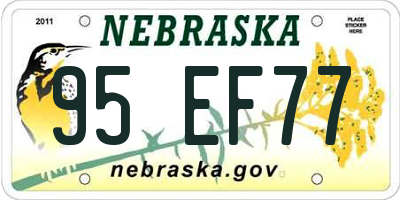 NE license plate 95EF77
