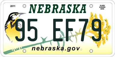 NE license plate 95EF79