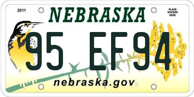 NE license plate 95EF94