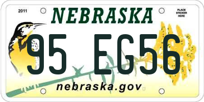 NE license plate 95EG56