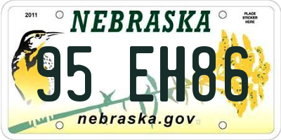 NE license plate 95EH86