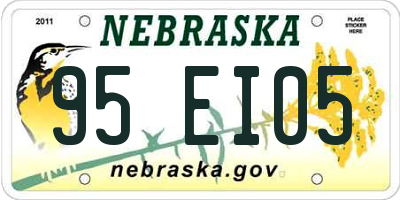 NE license plate 95EI05