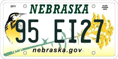 NE license plate 95EI27