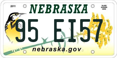 NE license plate 95EI57