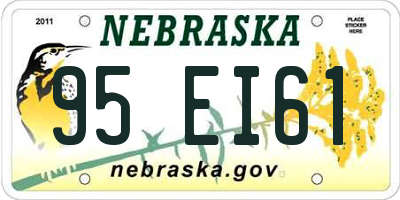 NE license plate 95EI61