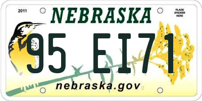 NE license plate 95EI71