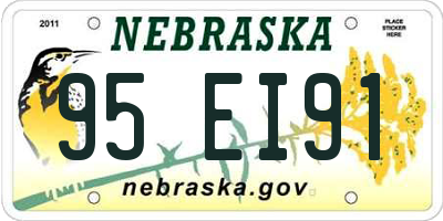 NE license plate 95EI91