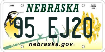 NE license plate 95EJ20