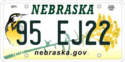 NE license plate 95EJ22