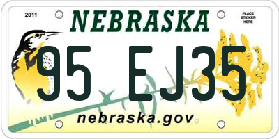 NE license plate 95EJ35