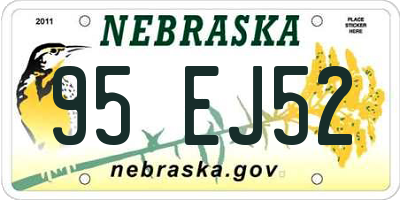 NE license plate 95EJ52
