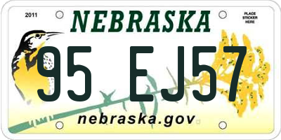 NE license plate 95EJ57