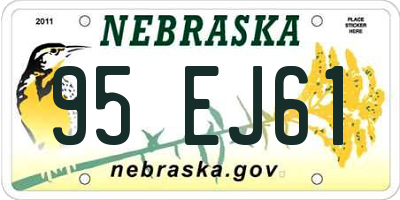 NE license plate 95EJ61