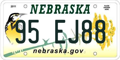 NE license plate 95EJ88
