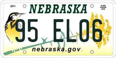 NE license plate 95EL06