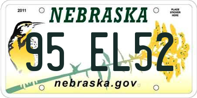 NE license plate 95EL52