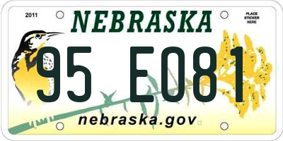 NE license plate 95EO81