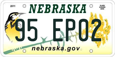 NE license plate 95EP02
