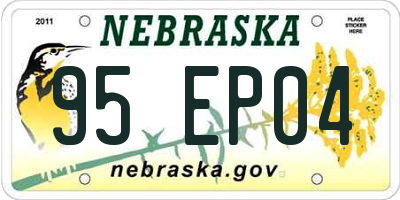 NE license plate 95EP04