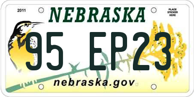NE license plate 95EP23