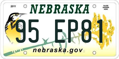 NE license plate 95EP81