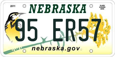 NE license plate 95ER57