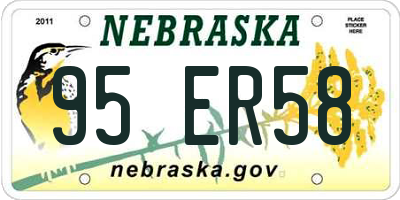 NE license plate 95ER58