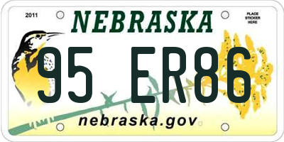 NE license plate 95ER86