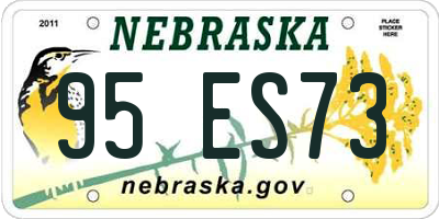 NE license plate 95ES73