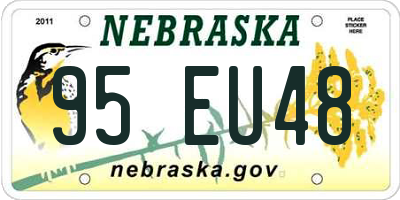 NE license plate 95EU48