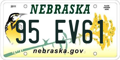 NE license plate 95EV61
