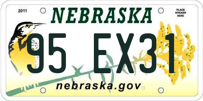 NE license plate 95EX31