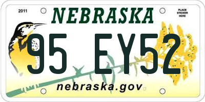 NE license plate 95EY52