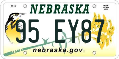 NE license plate 95EY87