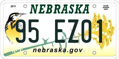 NE license plate 95EZ01