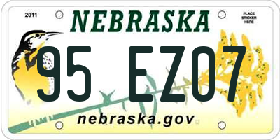 NE license plate 95EZ07