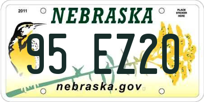 NE license plate 95EZ20