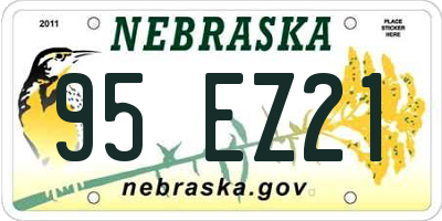 NE license plate 95EZ21