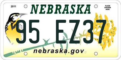 NE license plate 95EZ37