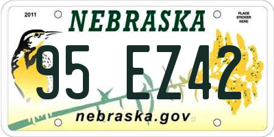 NE license plate 95EZ42