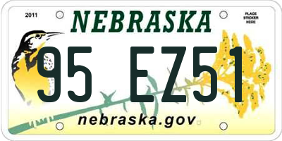 NE license plate 95EZ51