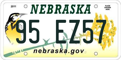 NE license plate 95EZ57