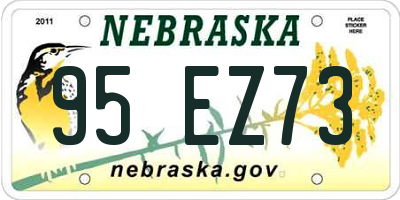 NE license plate 95EZ73