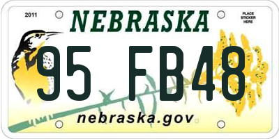 NE license plate 95FB48