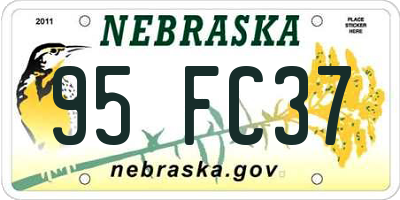NE license plate 95FC37