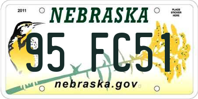 NE license plate 95FC51