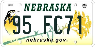 NE license plate 95FC71
