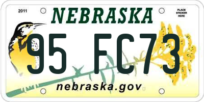 NE license plate 95FC73
